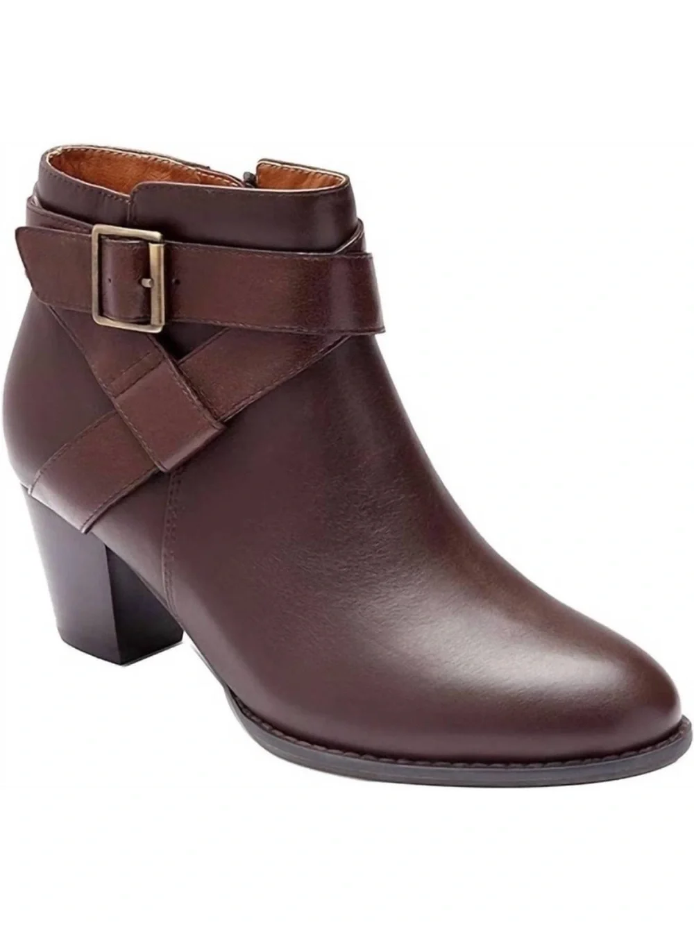VIONIC Women's‎ Trinity Boots Chocolate Brown Leather Size 9 Booties Ankle Boot